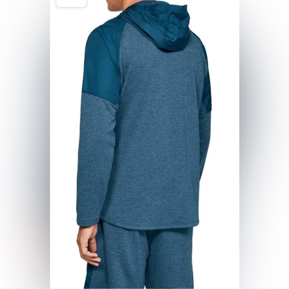 EUC Men’s Under Armour Petrol Blue Tech Terry Hoodie 1327405 Size XXL - Picture 7 of 12